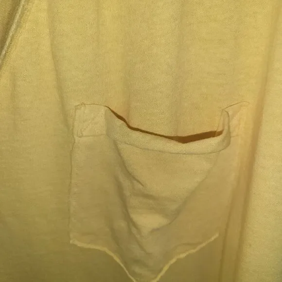 We The Free Keep Me V-Neck T-Shirt Yellow NWOT Medium - Picture 7 of 8